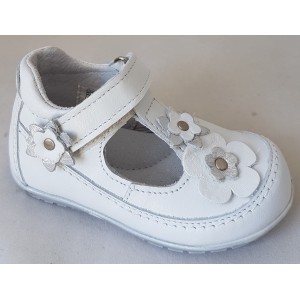 Detská celokoženná letná obuv - biela, vz.625