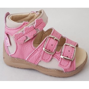 Detské sandálky - ružovo / béžová, vz.496