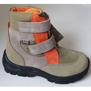 Zimné te-por topánky - zeleno- oranžová, vz.597