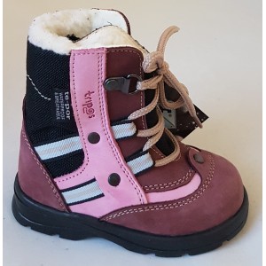 Zimné te-por topánky - bordó - ružová, vz.469